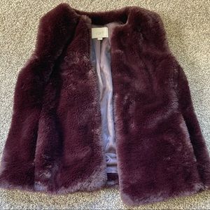 Faux Fur Purple Vest